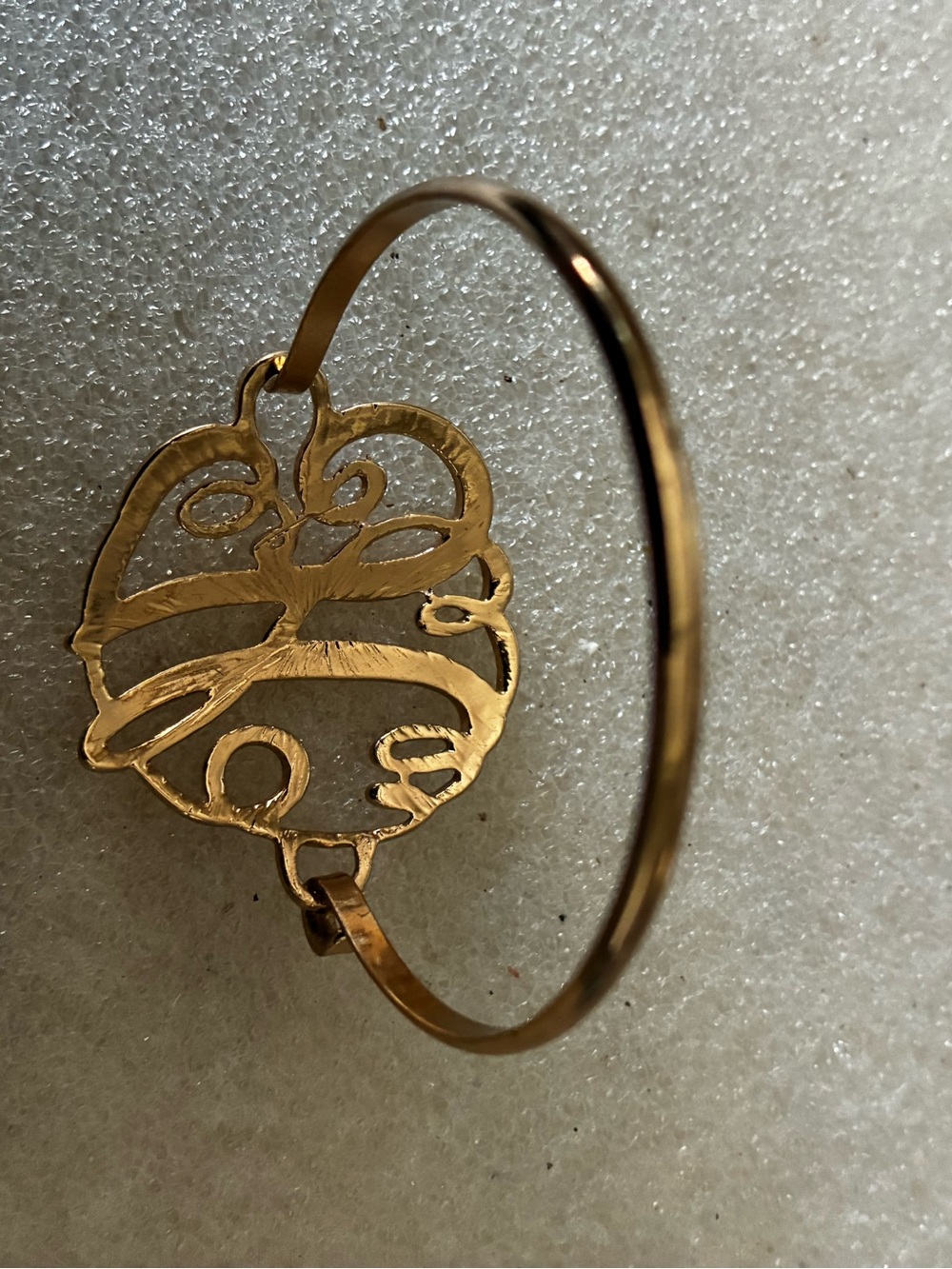 Gold Monogram 'H Script Bracelet - Picture 2 of 3